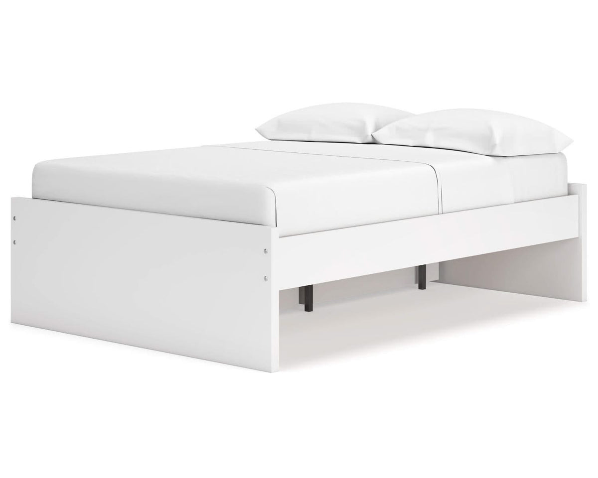 Cama de plataforma completa Onita con almacenamiento en un lado
