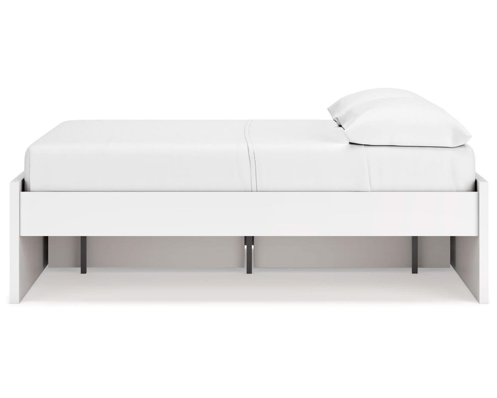 Cama de plataforma completa Onita con almacenamiento en un lado