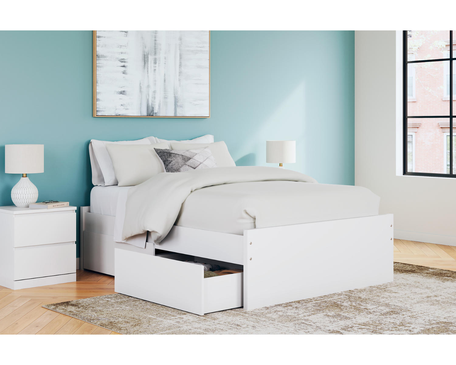 Onita Full Platform Bed with 2 Side Storage