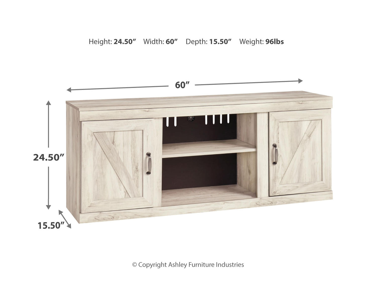 Bellaby 4-Piece Entertainment Center with Electric Fireplace