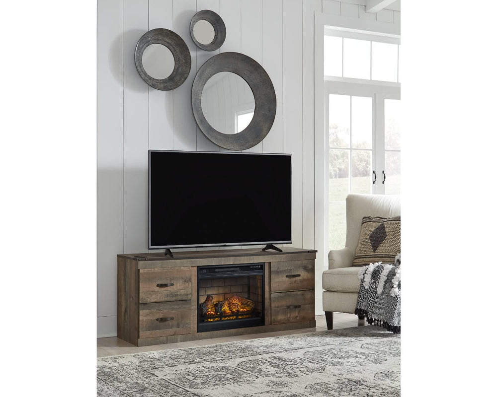 Mueble de TV Trinell con chimenea eléctrica