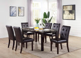 F1078 - DINING CHAIR / DARKBROWN PU