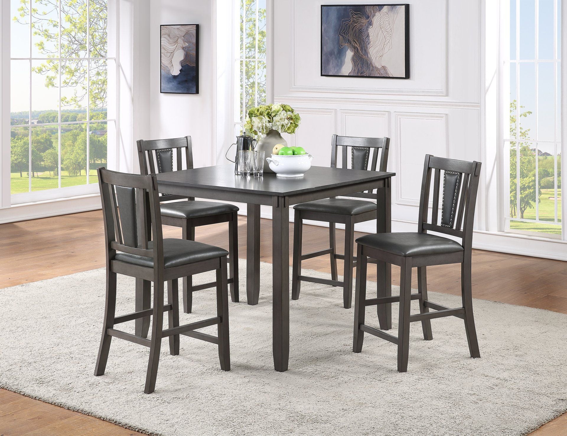 F2543 - 5-PCS COUNTER HEIGHT DINING SET