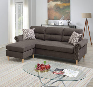 F6448 - SECTIONAL SET W/2 ACCENT PILLOWS
