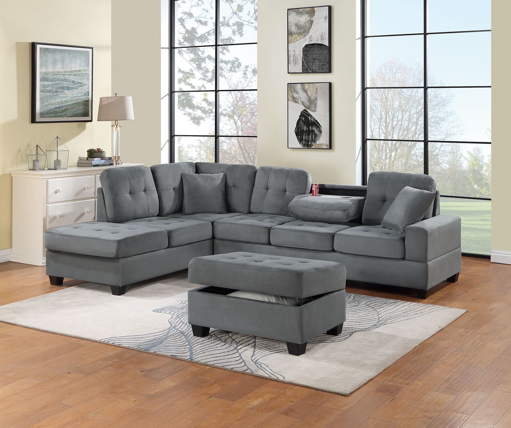 F8435 - 3-PCS SECTIONAL SET