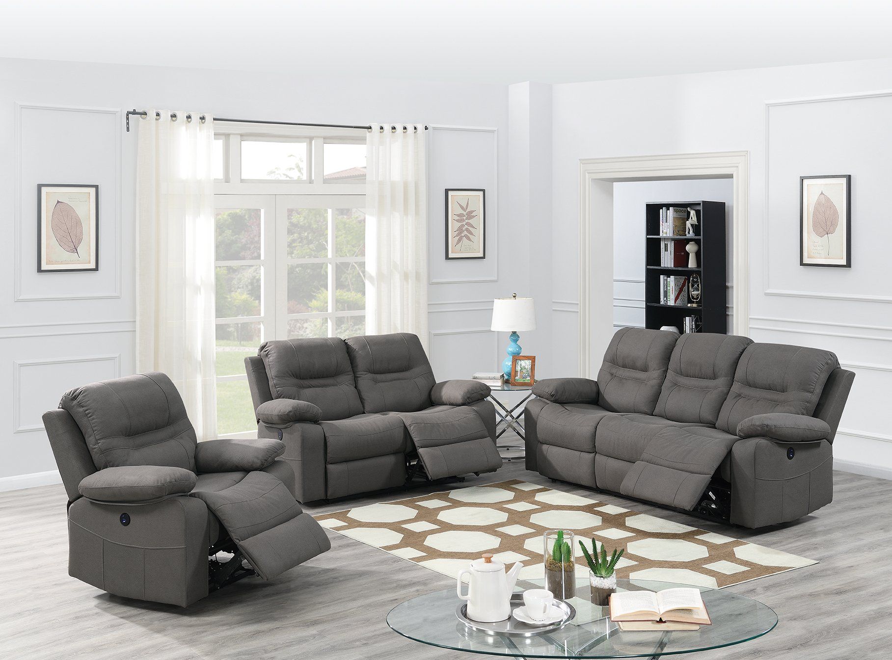 F86241 - POWER GLIDER RECLINER/SLATE BLUE