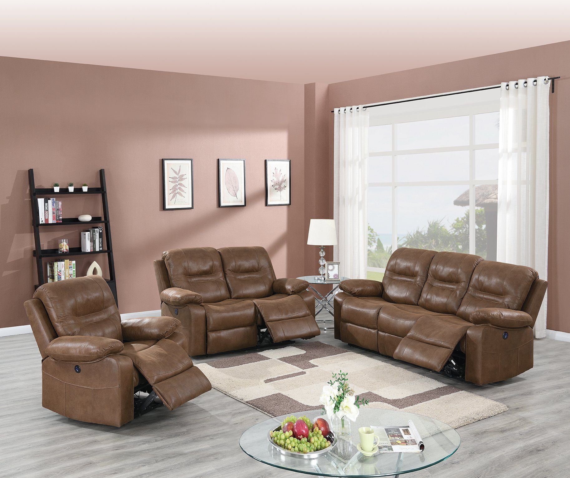 F86244 - POWER GLIDER RECLINER/DARK BROWN