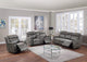 F8745 - MOTION LOVESEAT W/CONSOLE/HANDLE/SLATE BLUE