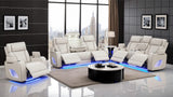 Aurora Massaging Leather Sofa & Loveseat Set