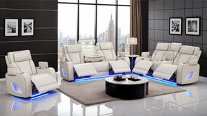 Aurora Massaging Leather Sofa & Loveseat Set
