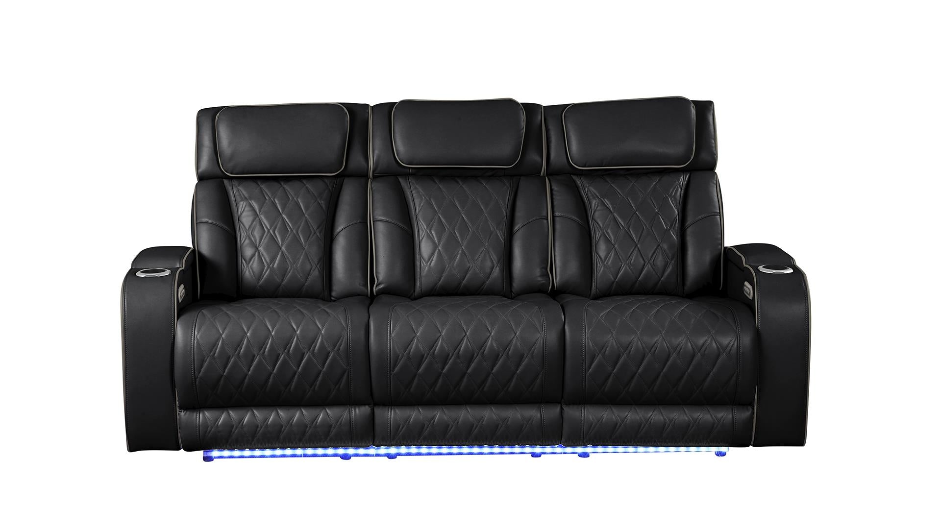 Fortuner Massaging Leather Sofa & Loveseat Set