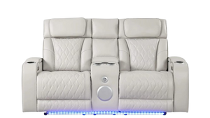 Aurora Massaging Leather Sofa & Loveseat Set