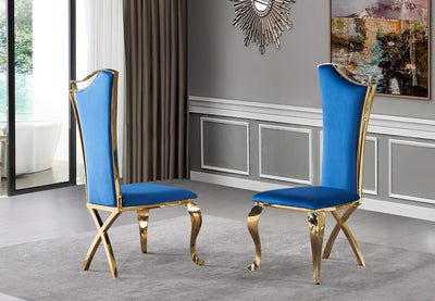 Silla de comedor de terciopelo Perry