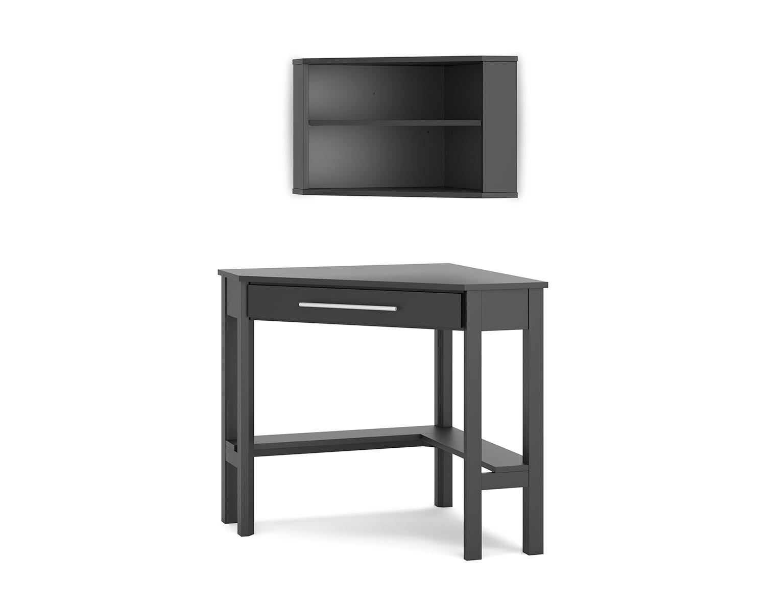 Otaska Home Office Corner Desk with Bookcase