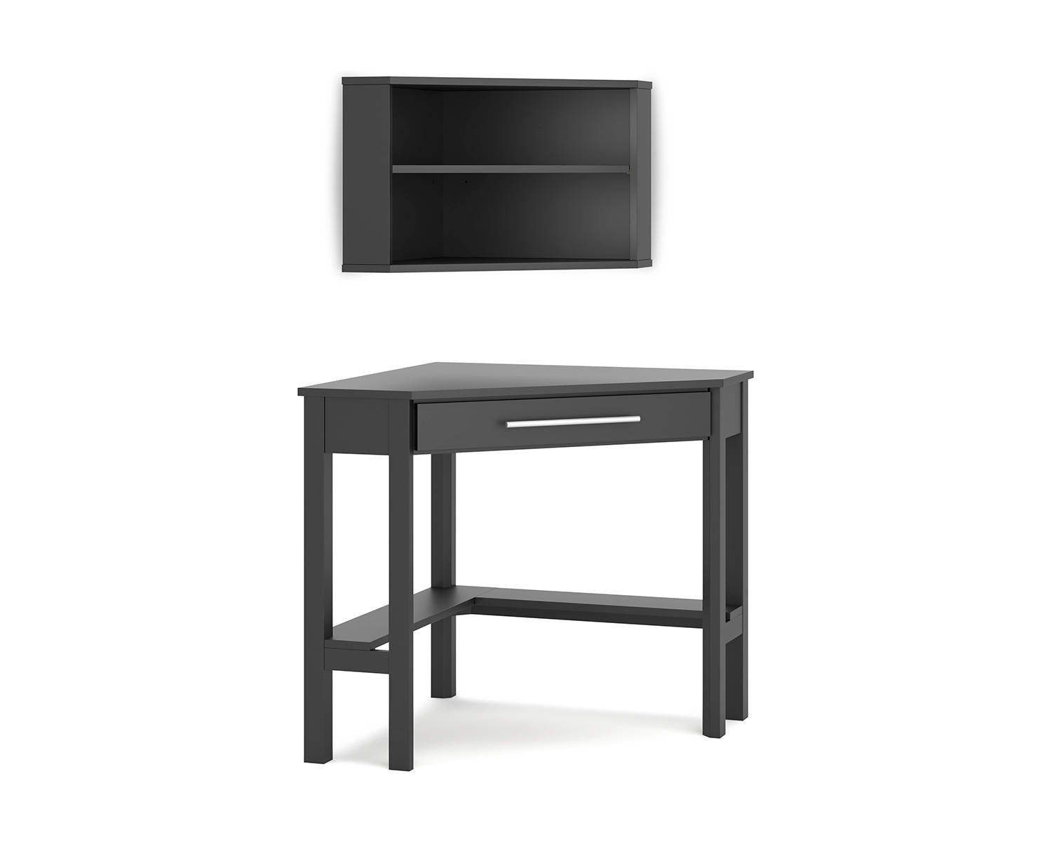 Otaska Home Office Corner Desk with Bookcase