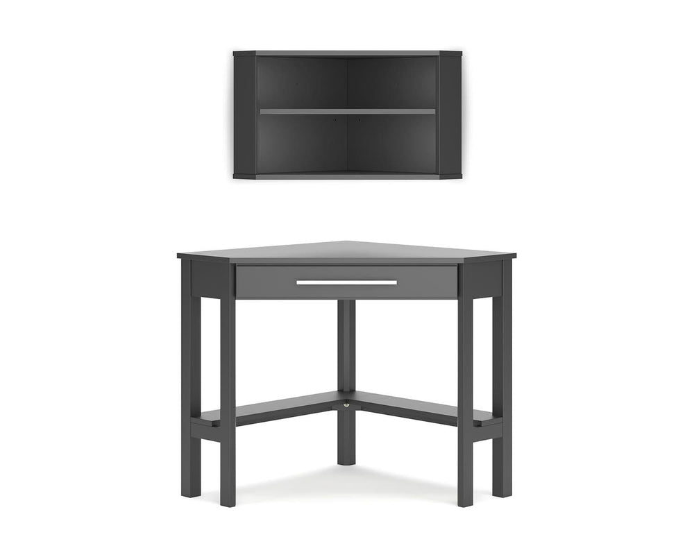 Otaska Home Office Corner Desk with Bookcase