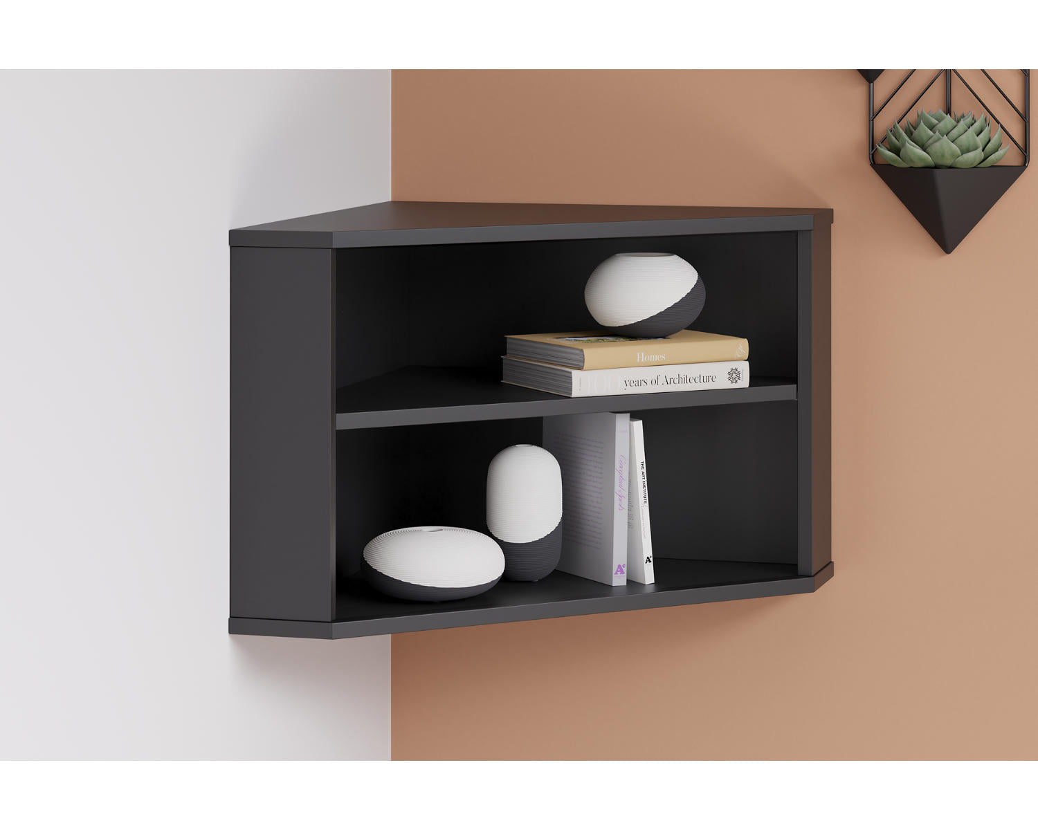 Otaska Home Office Corner Desk with Bookcase