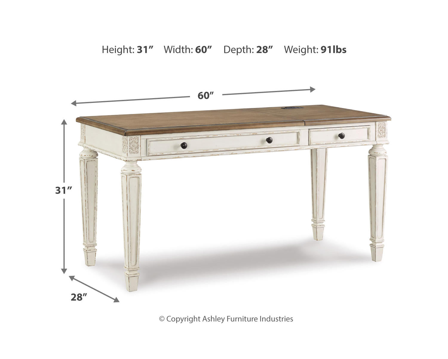 Realyn Home Office Lift Top Desk