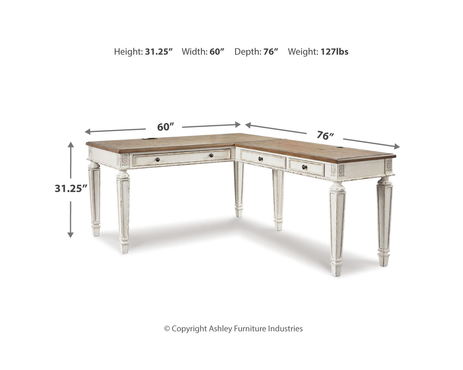 Realyn 2-Piece Home Office Desk
