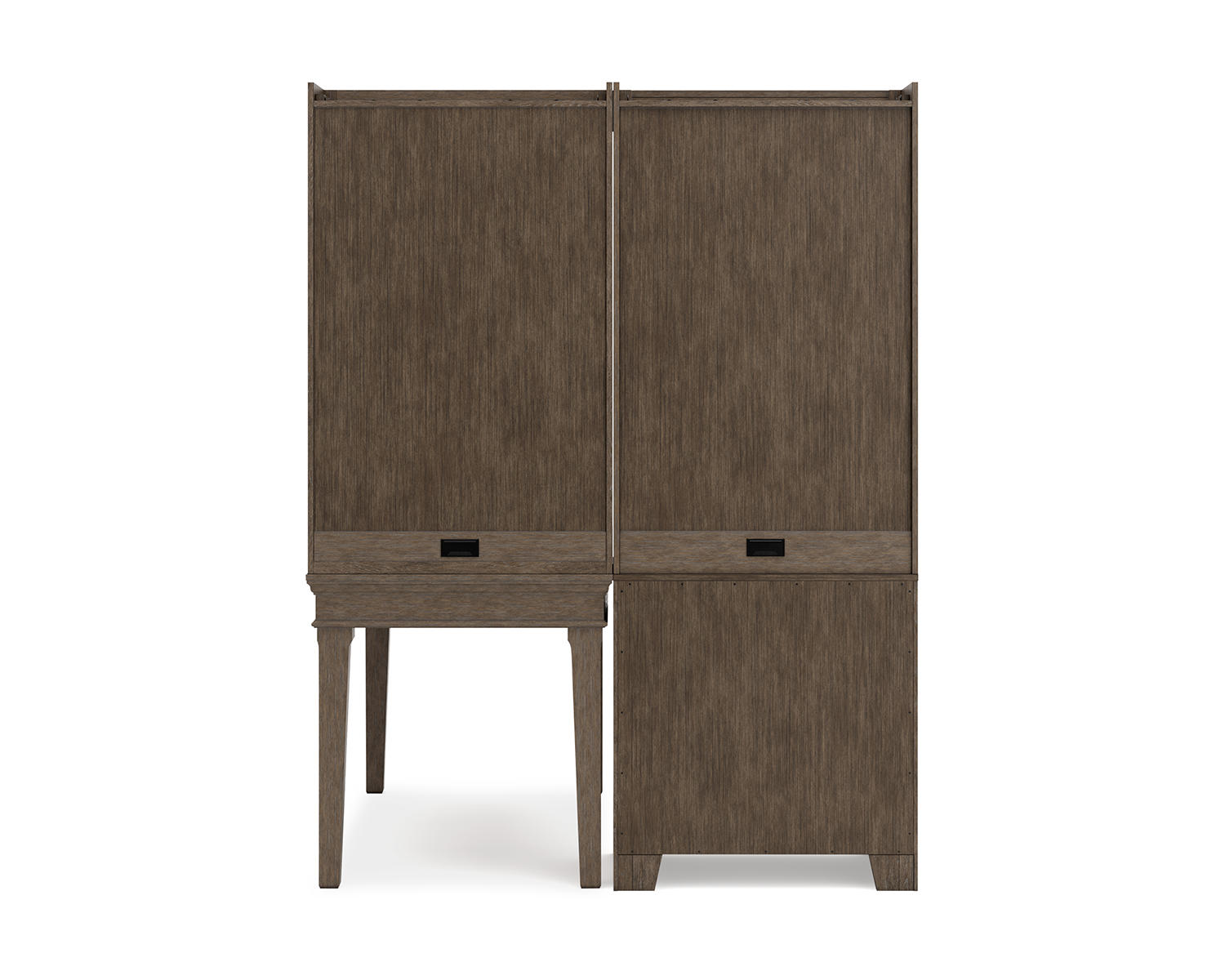 Janismore 4-Piece Bookcase Wall Unit with Desk