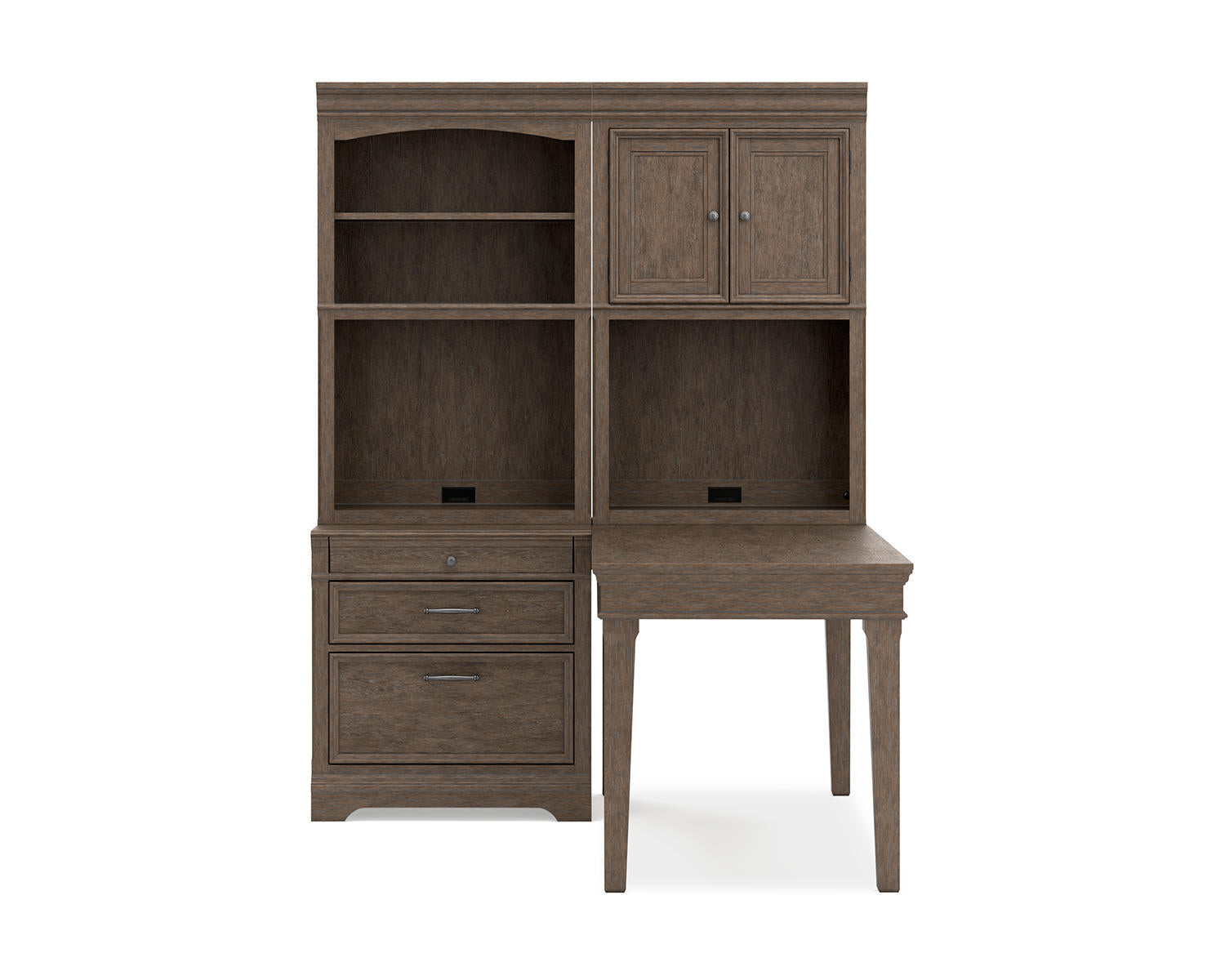 Janismore 4-Piece Bookcase Wall Unit with Desk