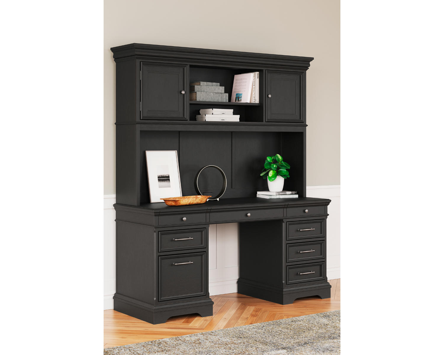 Beckincreek Home Office Credenza with Hutch