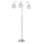 Horizontal Crystal Spheres Floor Lamp // 3 Light