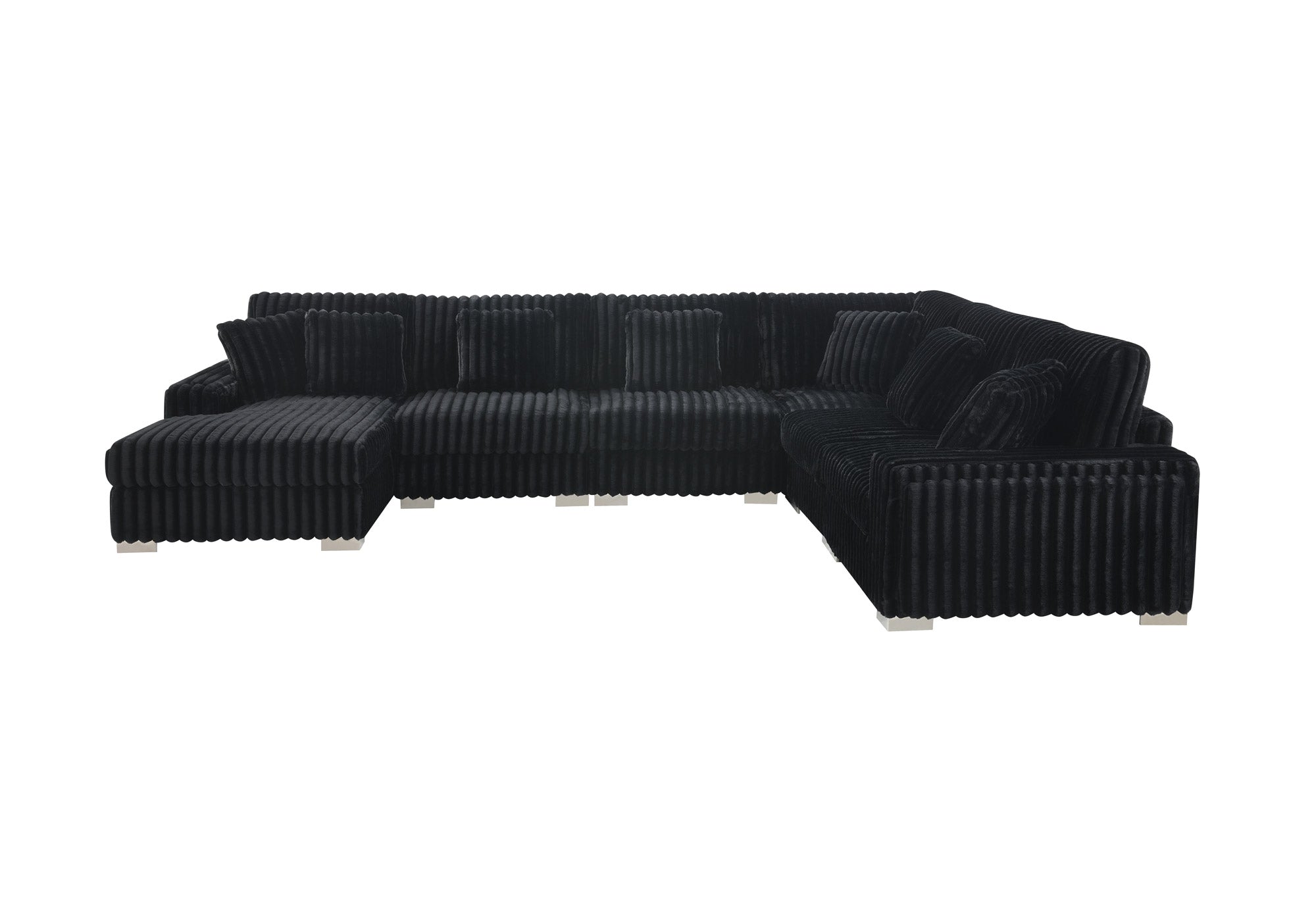 Shaggy Velvet Sectional