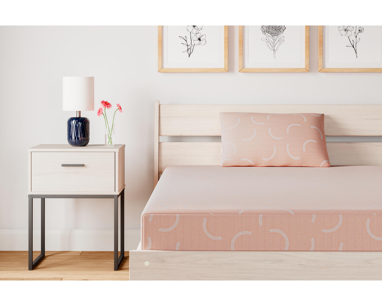 iKidz Coral Full Mattress and Pillow