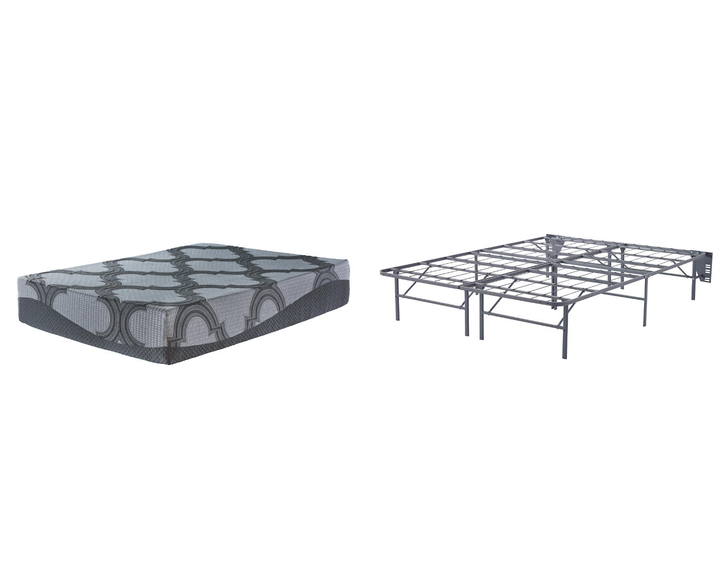 12 Inch Ashley Hybrid Queen Foundation with Mattress