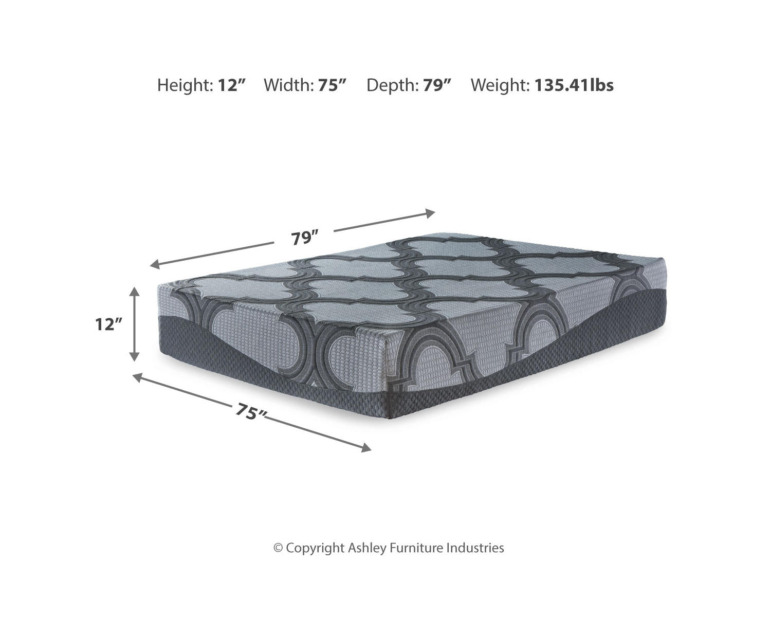 12 Inch Ashley Hybrid King Mattress