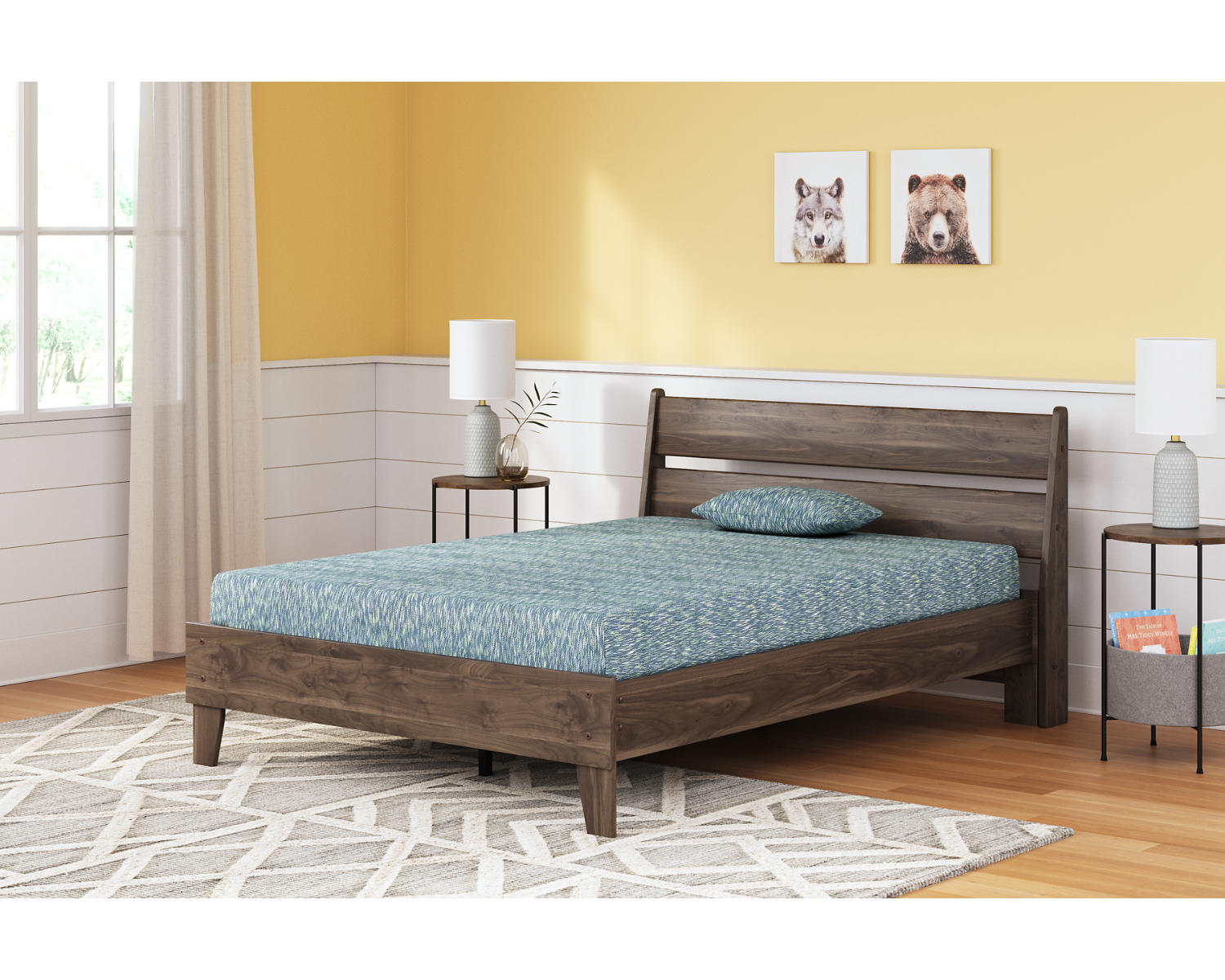 iKidz Blue Twin Mattress and Pillow