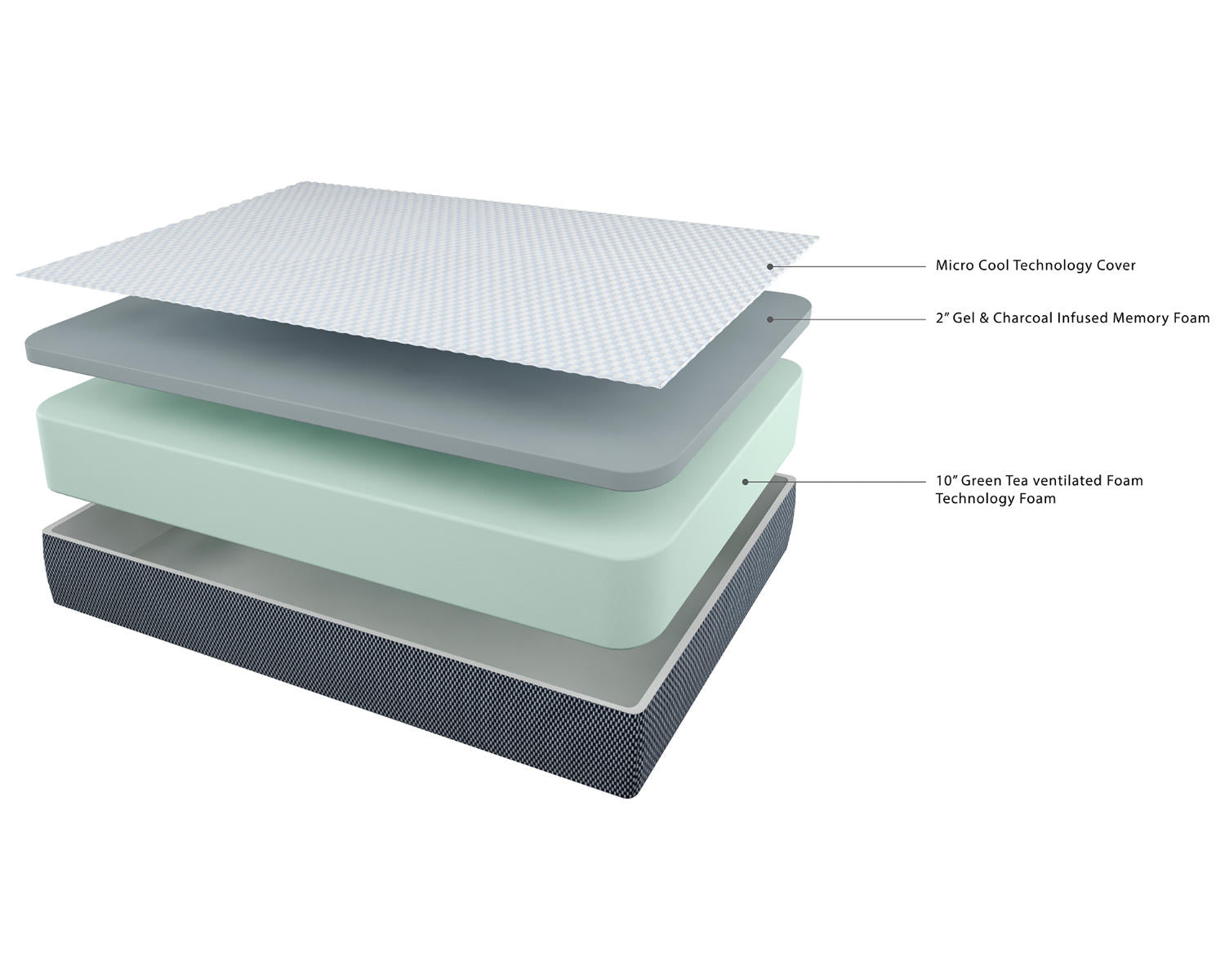 12 Inch Chime Elite King Foundation with Mattress