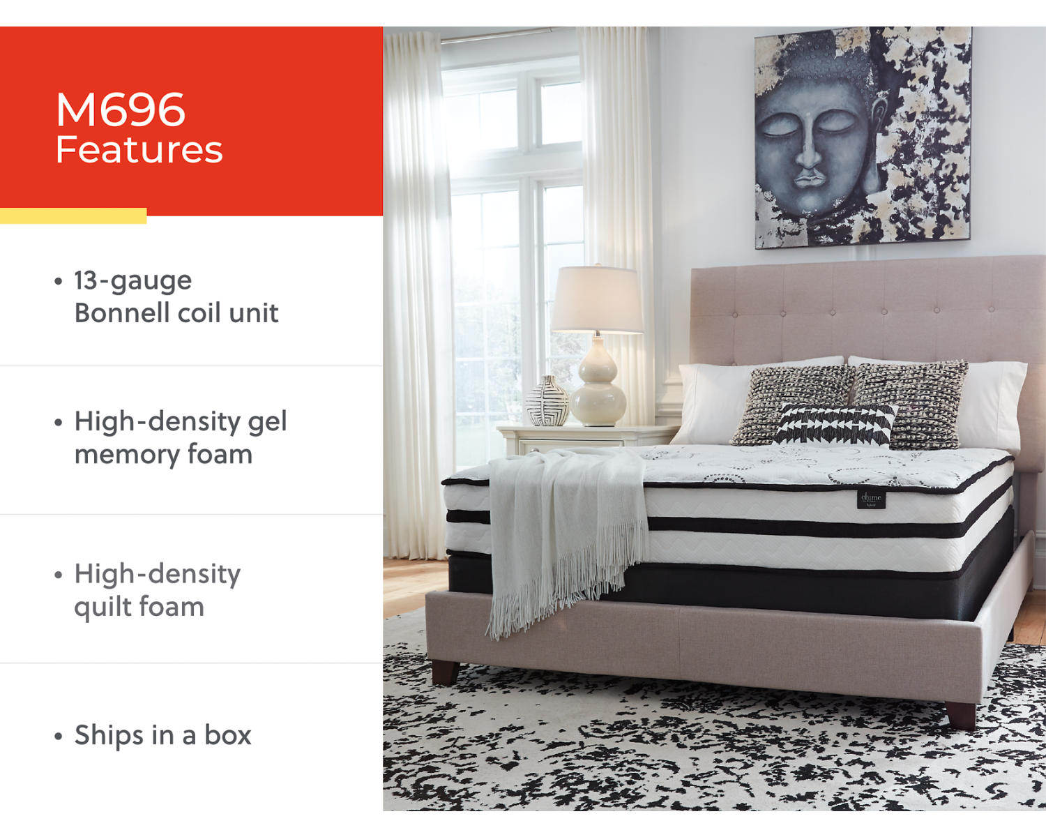 Chime 10 Inch Hybrid Full Mattress in a Box