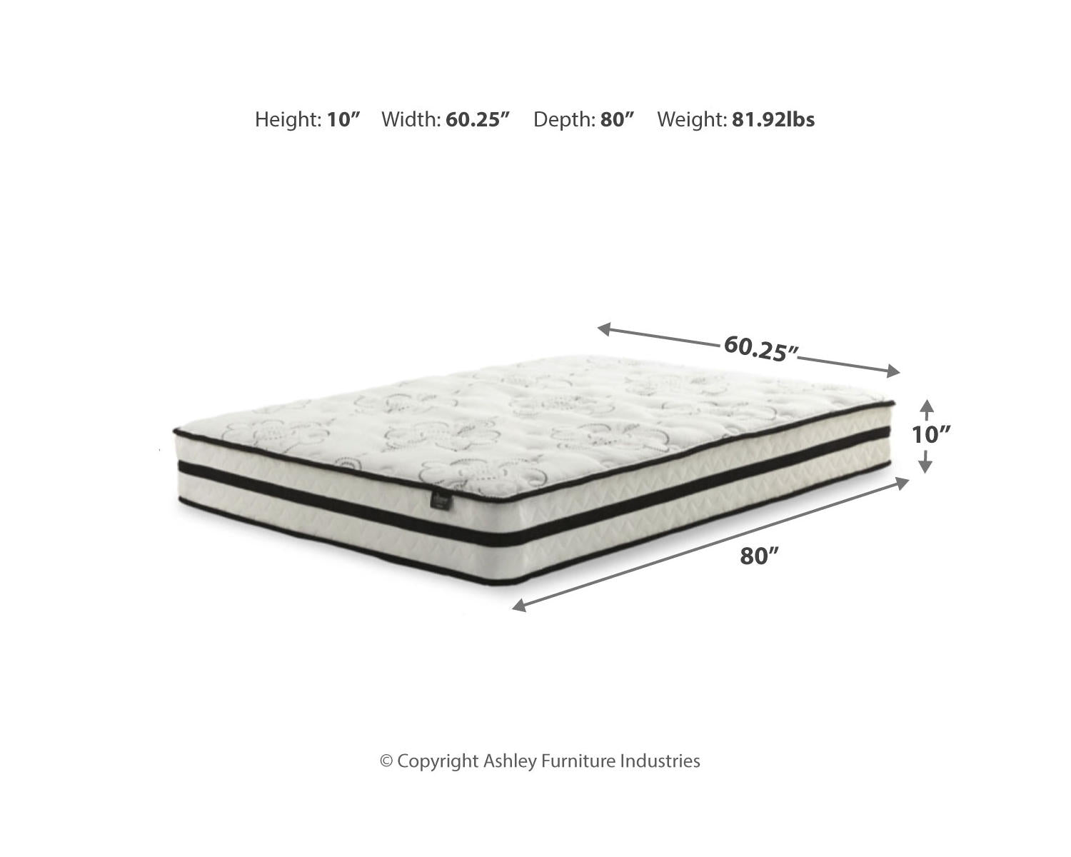 Chime 10 Inch Hybrid Twin Mattress in a Box