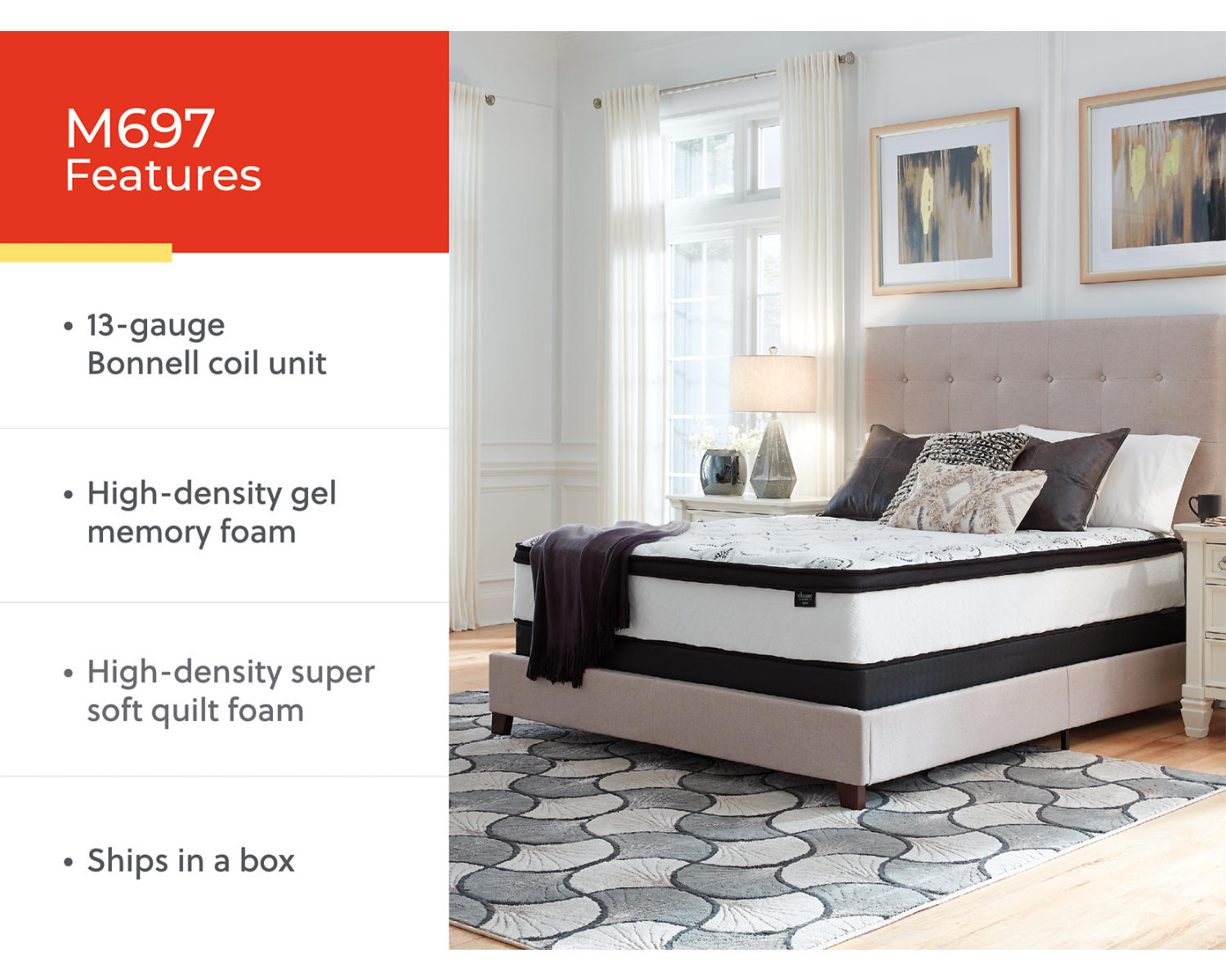 Chime 12 Inch Hybrid Queen Mattress in a Box
