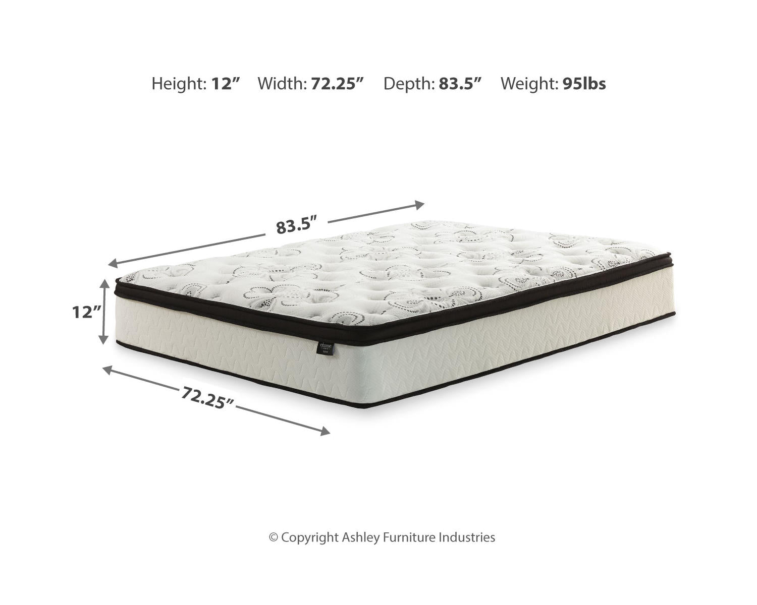 Chime 12 Inch Hybrid California King Mattress and Foundation Set