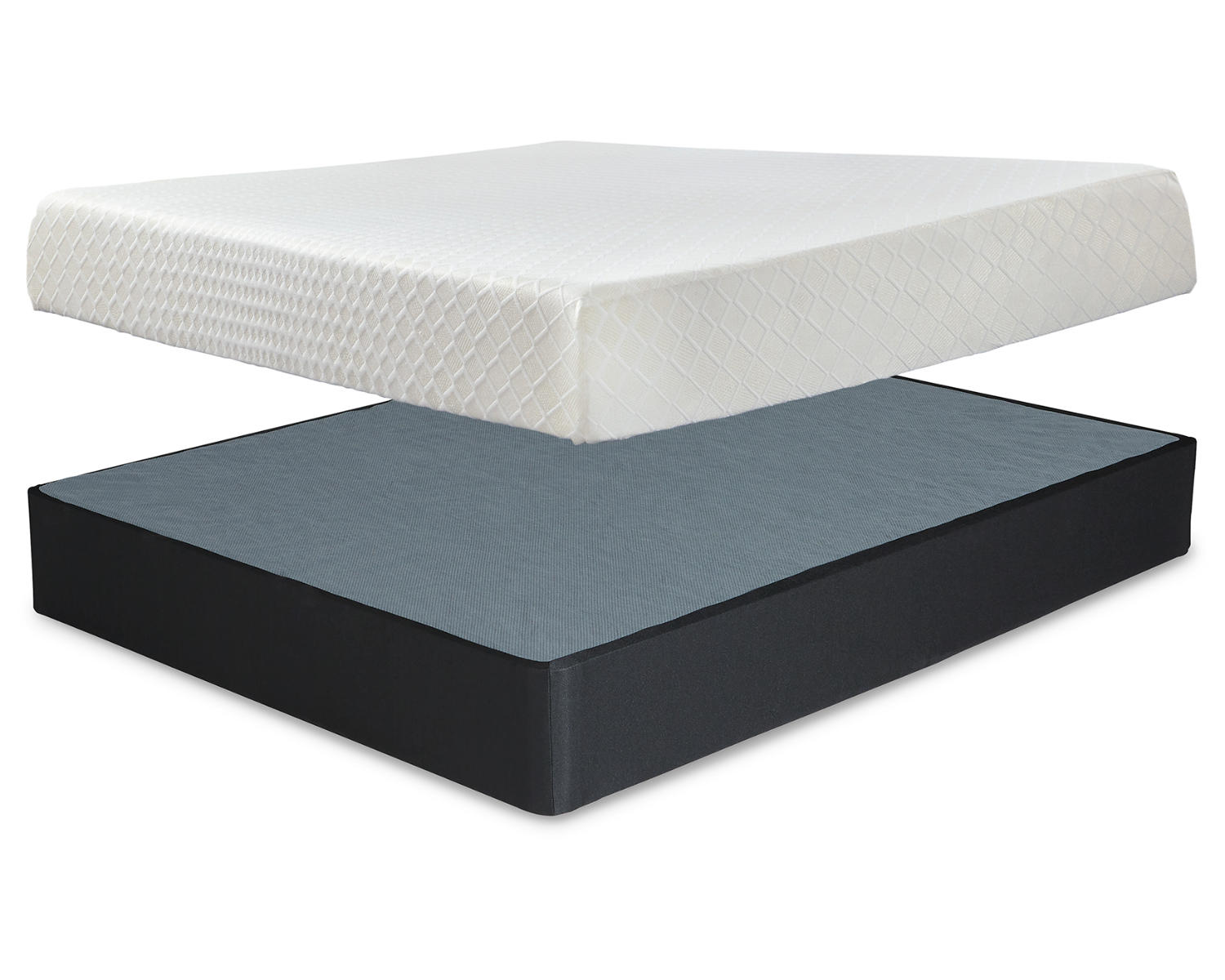 10 Inch Chime Memory Foam King Mattress and Foundation