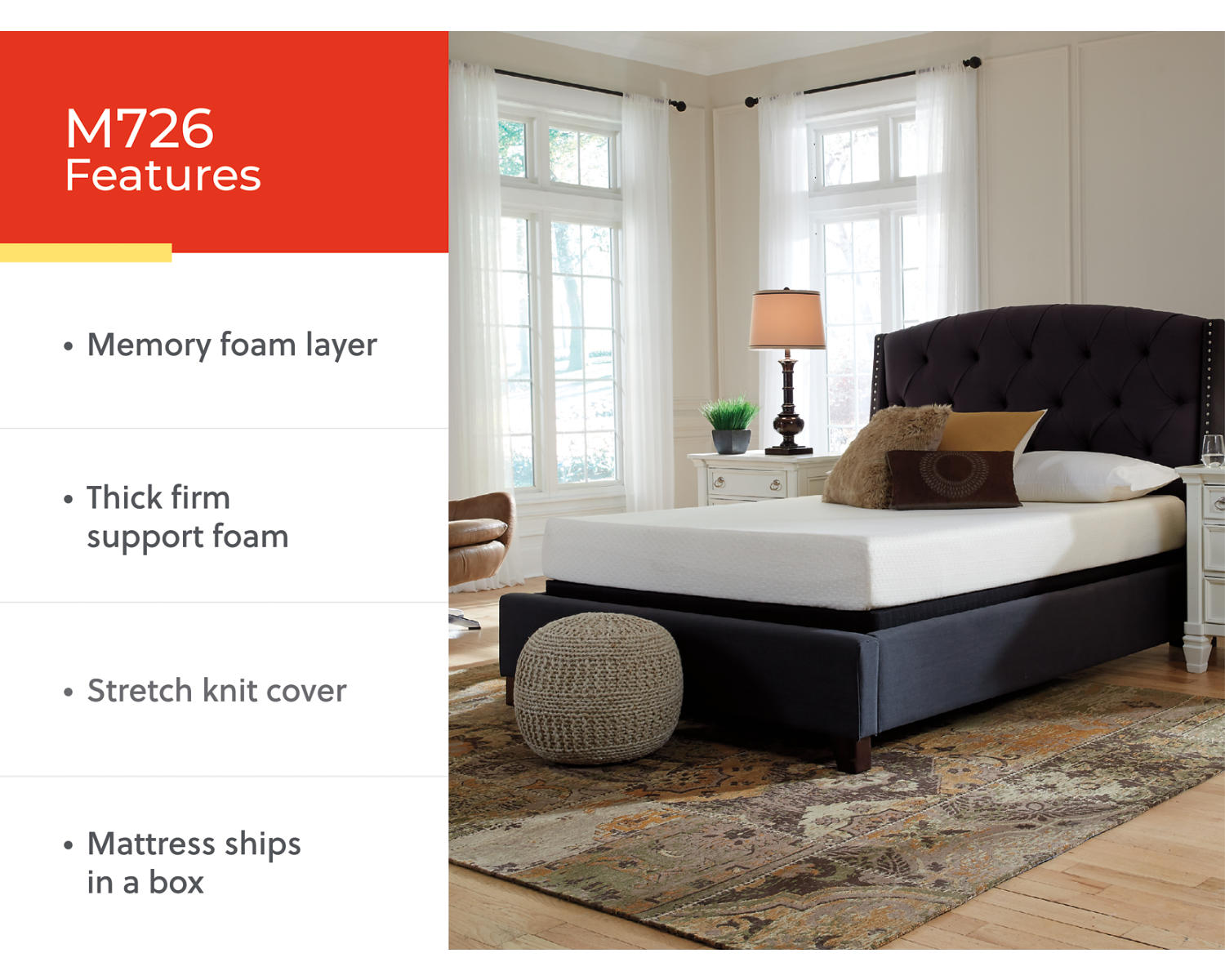 Chime 8 Inch Memory Foam Twin Mattress in a Box