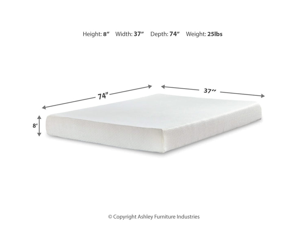 Chime 8 Inch Memory Foam Twin Mattress in a Box
