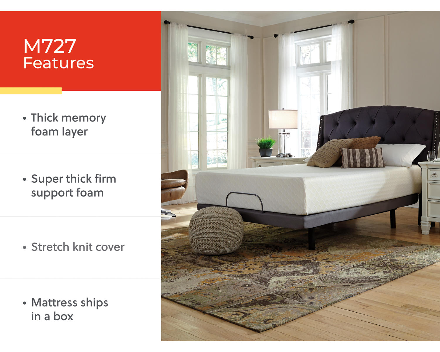 Chime 12 Inch Memory Foam California King Mattress in a Box