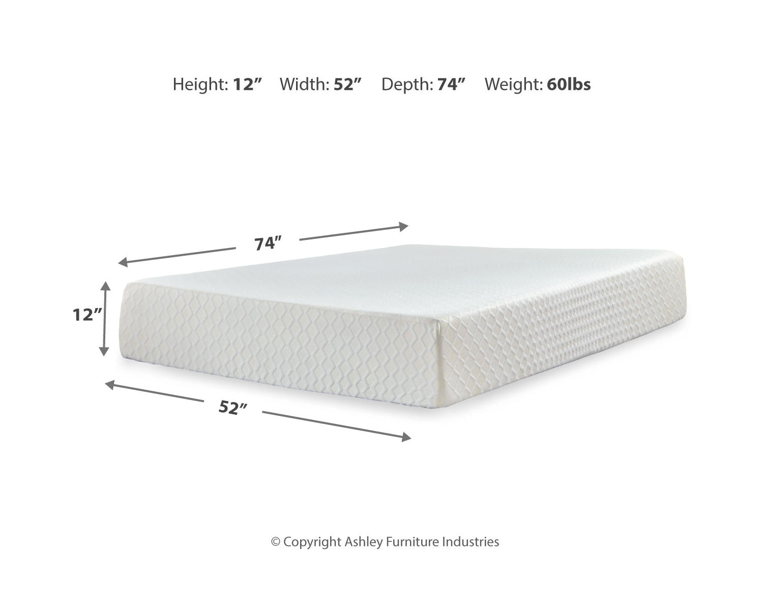 Chime 12 Inch Memory Foam Full Mattress in a Box