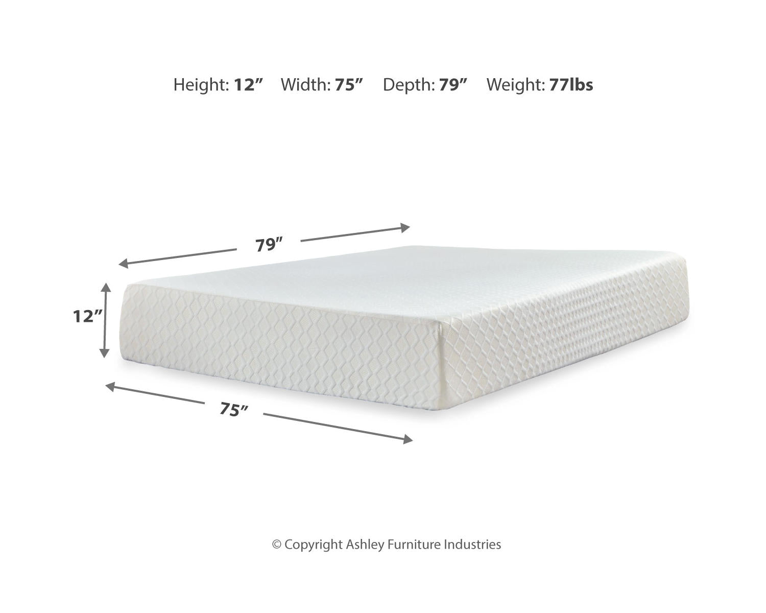 Chime 12 Inch Memory Foam California King Mattress in a Box