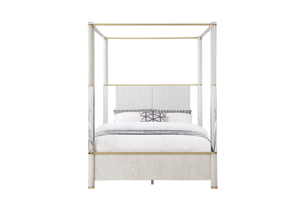 Cama con dosel de roble Malmö (1 pieza)