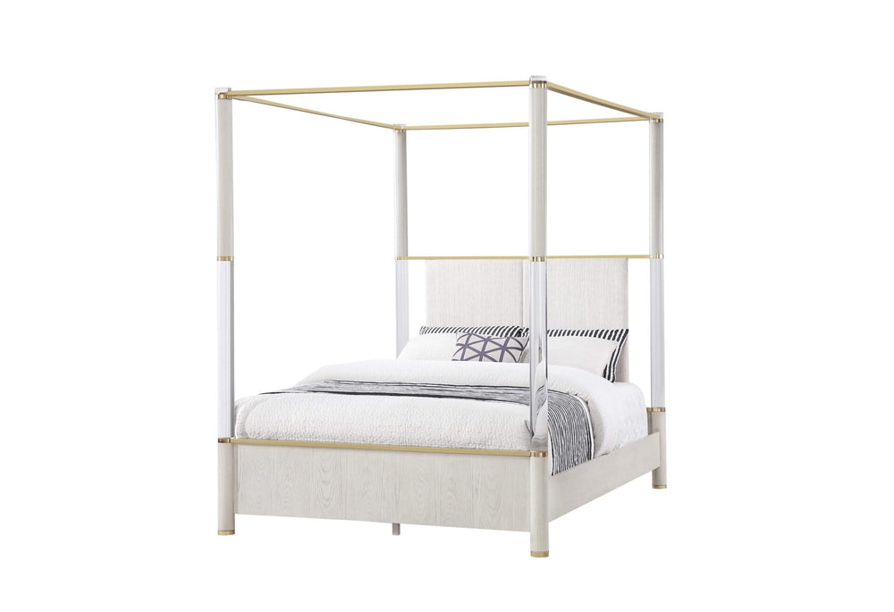 Cama con dosel de roble Malmö (1 pieza)