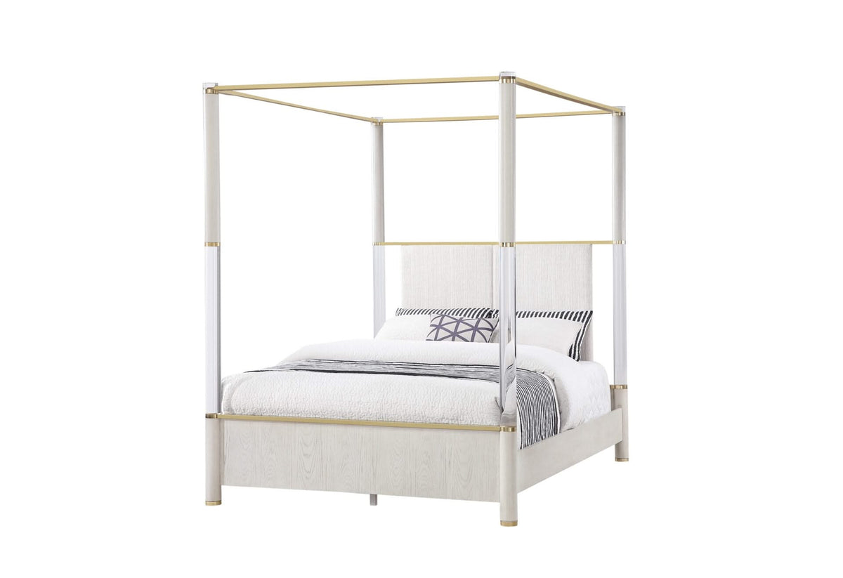 Cama con dosel de roble Malmö (1 pieza)