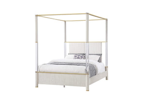 Cama con dosel de roble Malmö (1 pieza)