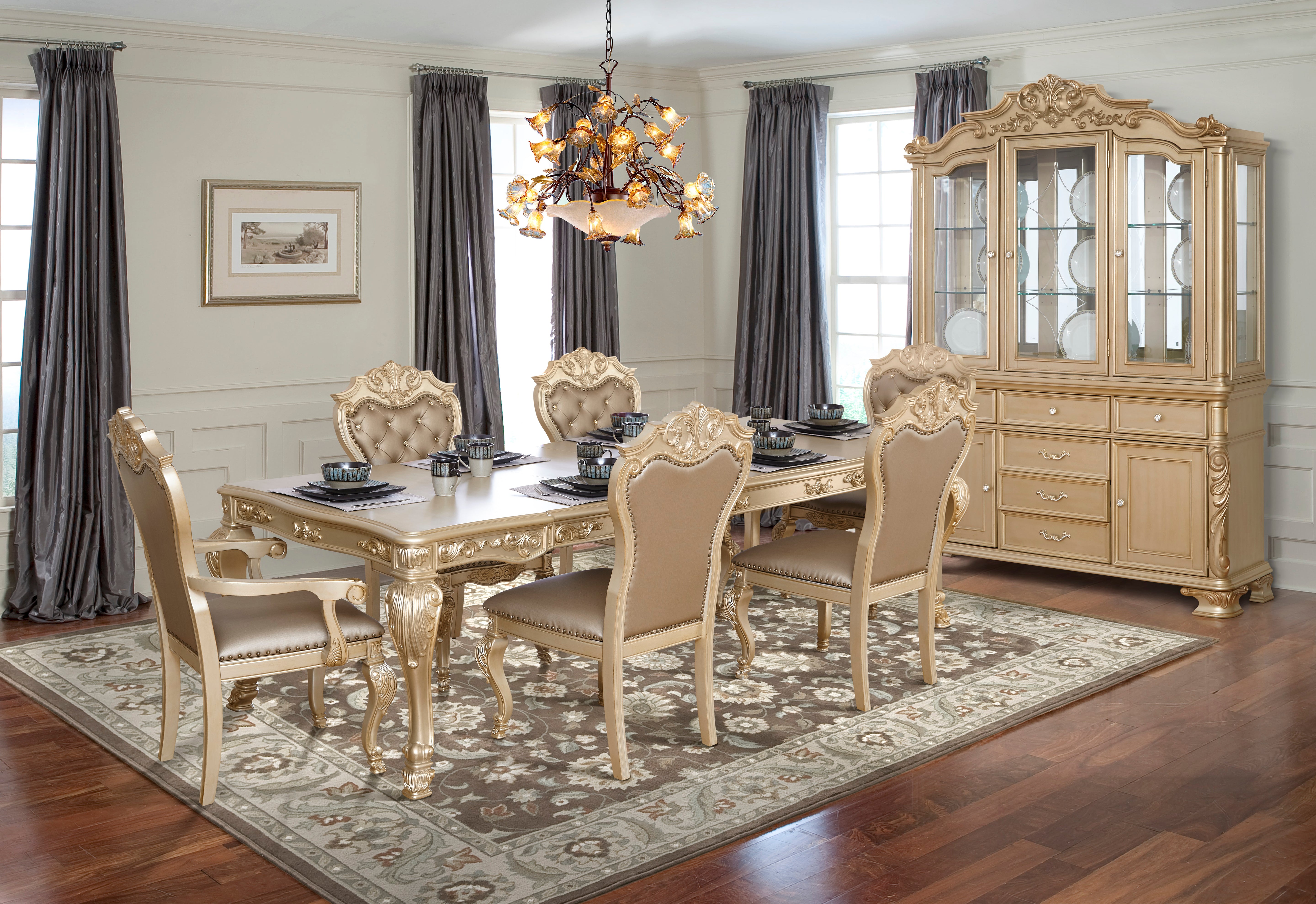 MIRANDA GOLD DINING ROOM