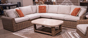 Dolan Creek Outdoor Right and Left-arm Facing Loveseat with Cushion (Set of 2)