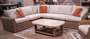 Loveseat de exterior Dolan Creek con brazos derecho e izquierdo, con cojín (juego de 2)
